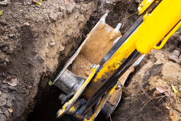 Downspout Trenching in Mentor
